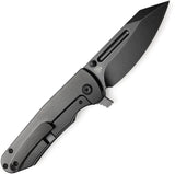 Kansept Knives Superhawk Framelock - CPM S35VN Wharncliffe Blade Blackwash Finish Black Titanium Handle by Kansept Knives