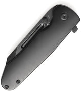 Kansept Knives Superhawk Framelock - CPM S35VN Wharncliffe Blade Blackwash Finish Black Titanium Handle by Kansept Knives