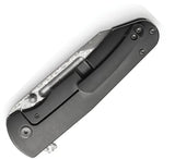 Kansept Knives Superhawk Framelock Dama K1084A3 - Damascus Steel Blade With Black Stonewash Titanium Handle by Kansept Knives