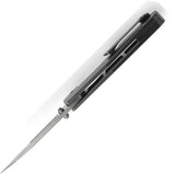 Kansept Knives Superhawk Framelock Dama K1084A3 - Damascus Steel Blade With Black Stonewash Titanium Handle by Kansept Knives
