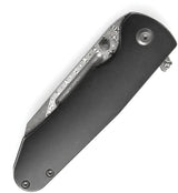 Kansept Knives Superhawk Framelock Dama K1084A3 - Damascus Steel Blade With Black Stonewash Titanium Handle by Kansept Knives