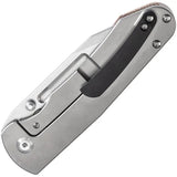 Kansept Knives Superhawk Framelock Brown Canvas Micarta CPM S35VN Blade - Extended Tang And Titanium Back Handle by Kansept Knives