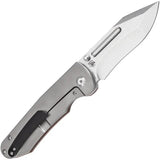 Kansept Knives Superhawk Framelock Brown Canvas Micarta CPM S35VN Blade - Extended Tang And Titanium Back Handle by Kansept Knives