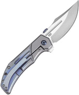 Kansept Orion Framelock Blue Ti Knife - CPM S35VN Blade Titanium Handle Pocket Clip by Kansept Knives
