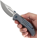 Kansept Orion Framelock Blue Ti Knife - CPM S35VN Blade Titanium Handle Pocket Clip by Kansept Knives