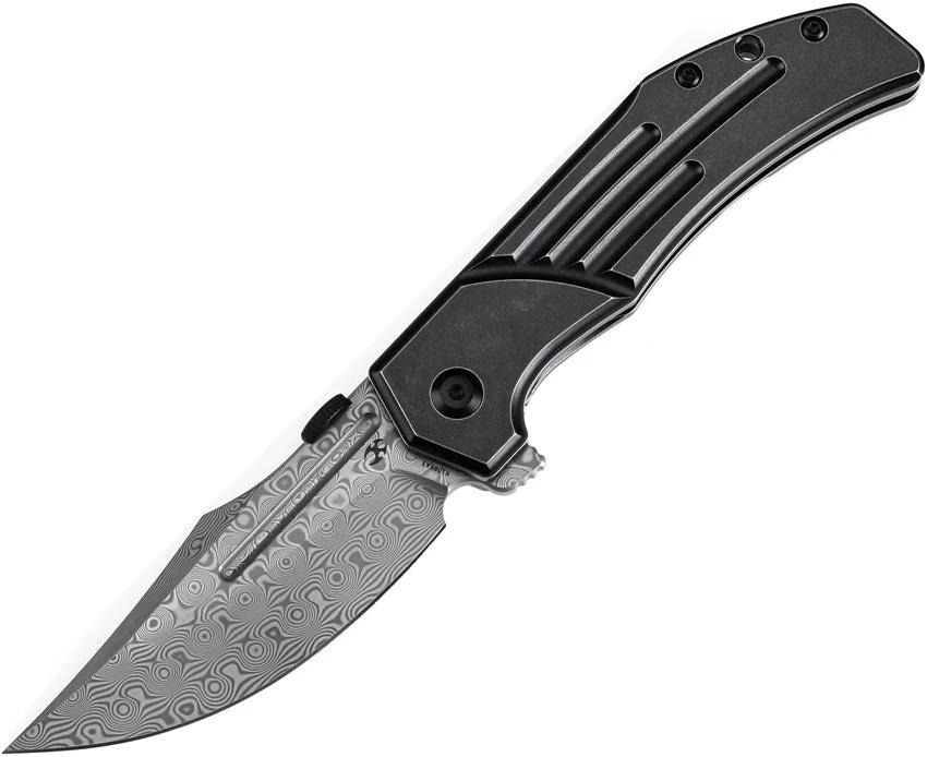 Kansept Knives Orion Framelock BW Damascus K1089A3 by Kansept Knives