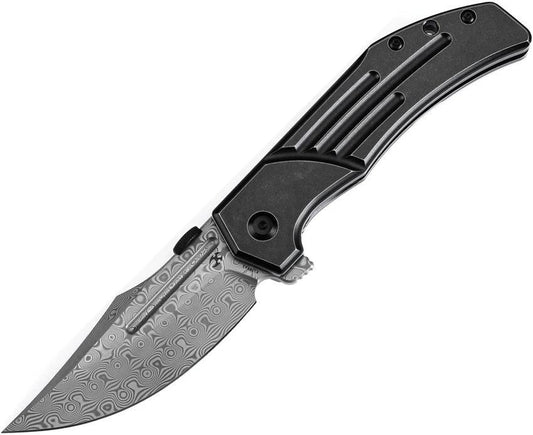 Kansept Knives Orion Framelock BW Damascus K1089A3 by Kansept Knives