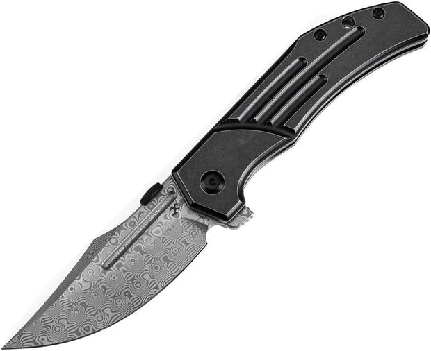 Kansept Knives Orion Framelock BW Damascus K1089A3 by Kansept Knives