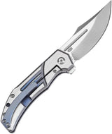 Kansept Knives Orion Framelock - Blue Anodized Titanium Handle With Satin CPM S35VN Clip Point Blade by Kansept Knives