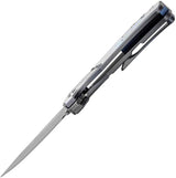 Kansept Knives Orion Framelock - Blue Anodized Titanium Handle With Satin CPM S35VN Clip Point Blade by Kansept Knives