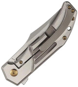 Kansept Knives Orion Framelock Satin - CPM S35VN Blade Titanium Handle Thumb Disk by Kansept Knives