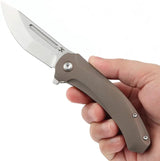 Kansept Knives Hira Framelock Bronze K1090A2 - S35VN Blade, Bronze Anodized Titanium Handle by Kansept Knives