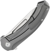 Kansept Knives Hira Framelock Gray K1090A3 - Titanium Handle With S35VN Satin Tanto Blade by Kansept Knives