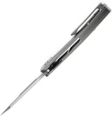 Kansept Knives Hira Framelock Gray K1090A3 - Titanium Handle With S35VN Satin Tanto Blade by Kansept Knives