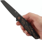 Kansept Knives Cru Framelock Copper Foil K1092A1 by Kansept Knives
