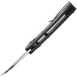 Kansept Knives Vivid Crossbar Lock Rose CF K1094V1 - Damascus Wharncliffe Blade With Rose Pattern Carbon Fiber Inlay by Kansept Knives