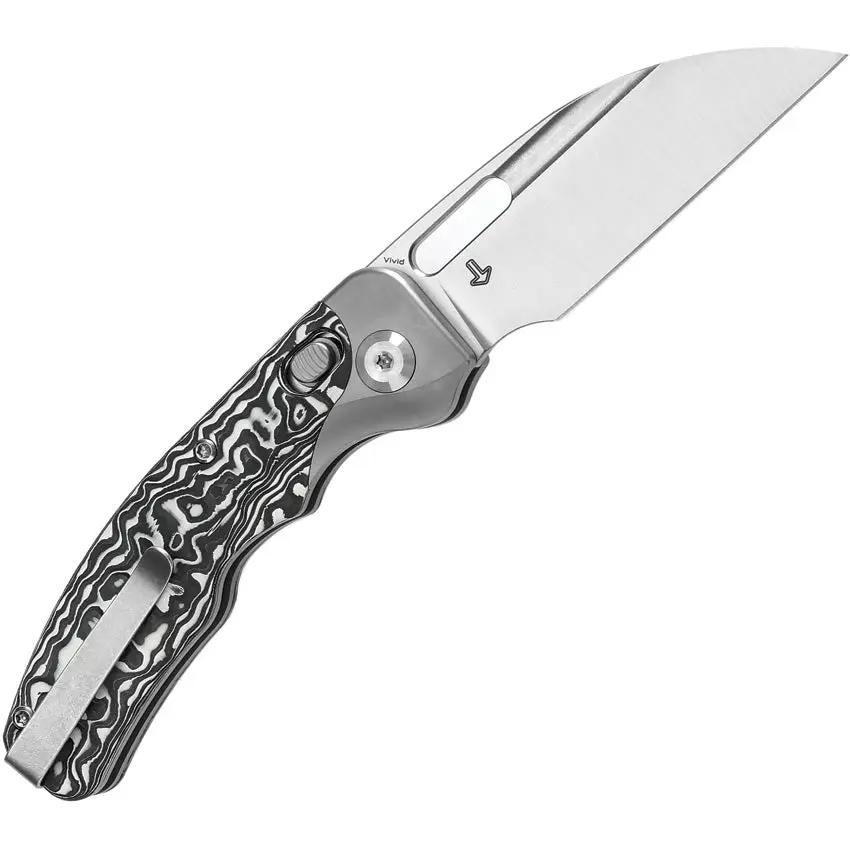 Kansept Knives Vivid Crossbar Lock CF K1094V3 - CPM S35VN Wharncliffe Blade With Titanium Handle And Carbon Fiber by Kansept Knives