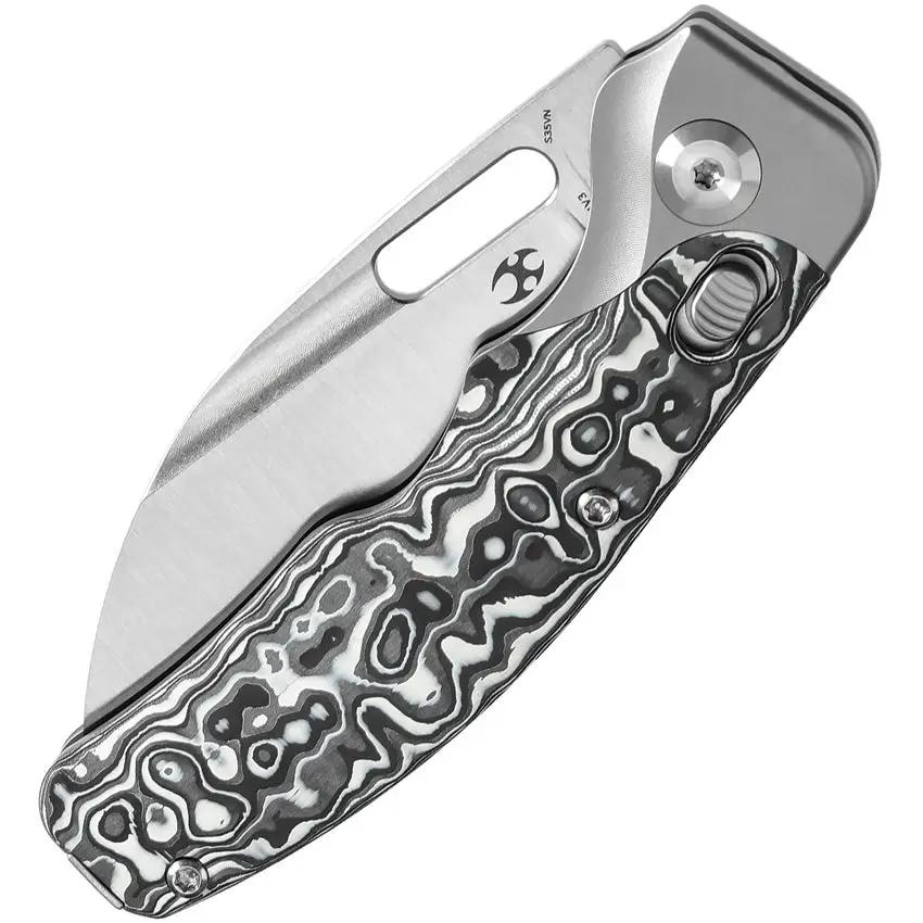 Kansept Knives Vivid Crossbar Lock CF K1094V3 - CPM S35VN Wharncliffe Blade With Titanium Handle And Carbon Fiber by Kansept Knives
