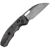 Kansept Knives Vivid Crossbar Lock Purple Haz - S35VN Wharncliffe Blade With Purple Haz Carbon Fiber Inlay by Kansept Knives