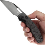 Kansept Knives Vivid Crossbar Lock Purple Haz - S35VN Wharncliffe Blade With Purple Haz Carbon Fiber Inlay by Kansept Knives