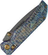 Kansept Knives Eaglestrike Crossbar Lock Damascus Blade K1095V5 Lightning Strike Titanium Handle by Kansept Knives