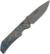Kansept Knives Eaglestrike Crossbar Lock Damascus Blade K1095V5 Lightning Strike Titanium Handle by Kansept Knives