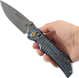 Kansept Knives Eaglestrike Crossbar Lock Damascus Blade K1095V5 Lightning Strike Titanium Handle by Kansept Knives