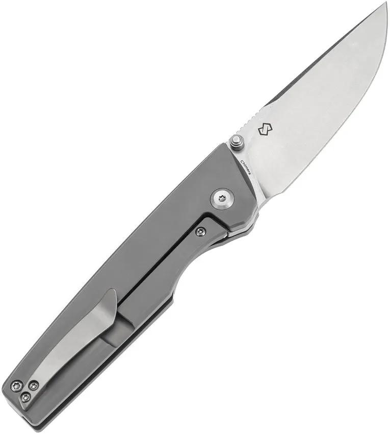 Kansept Knives Chimera Framelock Ti - CPM S35VN Stonewashed Drop Point Blade Titanium Handle by Kansept Knives