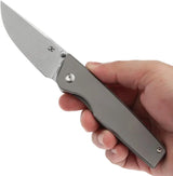 Kansept Knives Chimera Framelock Ti - CPM S35VN Stonewashed Drop Point Blade Titanium Handle by Kansept Knives
