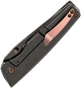 Kansept Knives Chimera Framelock - BlackWash S35VN Drop Point Titanium Handle With Thumb Stud And Clip by Kansept Knives