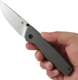 Kansept Knives Chimera Framelock Gray - S35VN Blade With Gray Anodized Titanium Handle by Kansept Knives