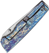 Kansept Knives Chimera Framelock Lightning - Lightning Strike Anodized Titanium Handle by Kansept Knives