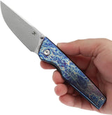 Kansept Knives Chimera Framelock Lightning - Lightning Strike Anodized Titanium Handle by Kansept Knives