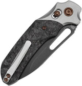 Kansept Knives Quasar Crossbar Lock K1099V1 - CPM-20CV Blade BlackWash Finish Dark Matter Glow Fat Carbon Fiber Inlay by Kansept Knives