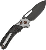 Kansept Knives Quasar Crossbar Lock K1099V1 - CPM-20CV Blade BlackWash Finish Dark Matter Glow Fat Carbon Fiber Inlay by Kansept Knives