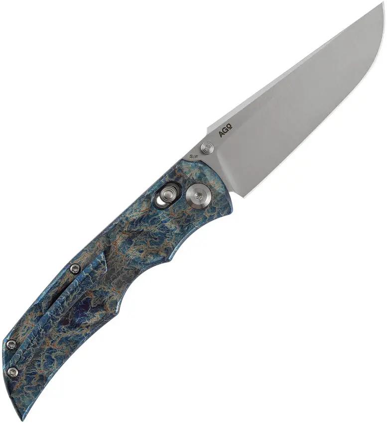 Kansept Knives SIF Crossbar Lock Lightning K1100V2 - Titanium Handle And S35VN Drop Point Blade by Kansept Knives