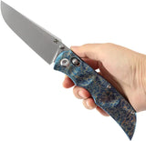 Kansept Knives SIF Crossbar Lock Lightning K1100V2 - Titanium Handle And S35VN Drop Point Blade by Kansept Knives
