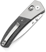 Kansept Knives Dako Crossbar Lock CF K1101V1 CPM S35VN Drop Point Blade With Stonewashed Titanium Carbon Fiber Inlay by Kansept Knives