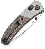 Kansept Knives Dako Crossbar Lock CopperCF K1101V2 - S35VN Drop Point Blade With Copper Foil Carbon Fiber Inlay by Kansept Knives