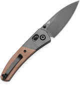 Kansept Knives Dako Crossbar Lock - Titanium Handle With Brown Micarta Inlay, CPM S35VN Drop Point Blade by Kansept Knives