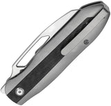 Kansept Knives Thunderhead Linerlock Twill S35VN Reverse Tanto Blade Titanium Handle With Twill Carbon Fiber Inlay by Kansept Knives