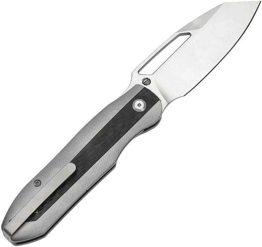 Kansept Knives Thunderhead Linerlock Twill S35VN Reverse Tanto Blade Titanium Handle With Twill Carbon Fiber Inlay by Kansept Knives