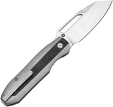 Kansept Knives Thunderhead Linerlock Twill S35VN Reverse Tanto Blade Titanium Handle With Twill Carbon Fiber Inlay by Kansept Knives
