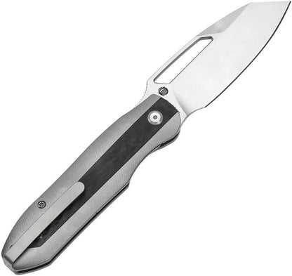Kansept Knives Thunderhead Linerlock Twill S35VN Reverse Tanto Blade Titanium Handle With Twill Carbon Fiber Inlay by Kansept Knives
