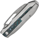 Kansept Knives Thunderhead Linerlock Damascus K1106A5 - Damascus Reverse Tanto Blade With Titanium Handle by Kansept Knives
