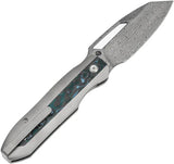 Kansept Knives Thunderhead Linerlock Damascus K1106A5 - Damascus Reverse Tanto Blade With Titanium Handle by Kansept Knives