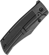 Kansept Knives Bison Framelock BSW K1108A4 - S35VN Bowie Blade With BlackWash Titanium Handle by Kansept Knives