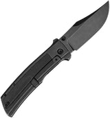 Kansept Knives Bison Framelock BSW K1108A4 - S35VN Bowie Blade With BlackWash Titanium Handle by Kansept Knives