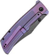 Kansept Knives Bison Framelock Purple - S35VN Bowie Blade, Purple Titanium Handle by Kansept Knives