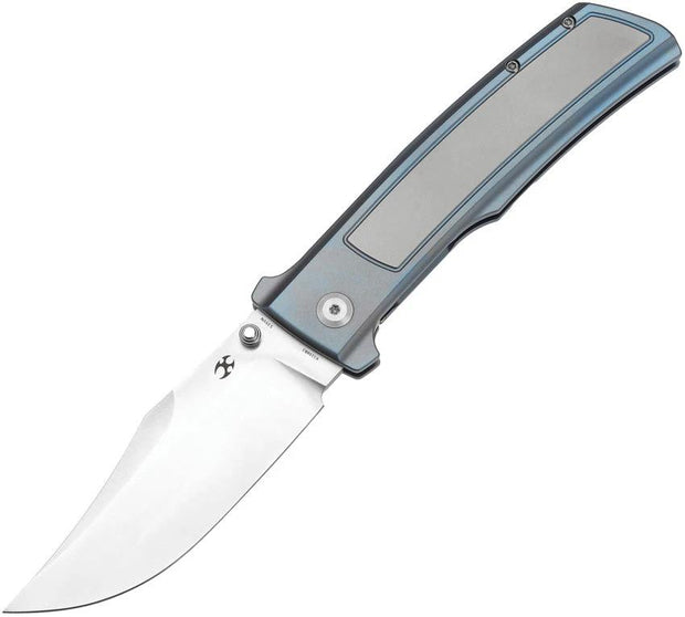 Kansept Knives Bison Framelock Gray/Blue K1108B2 by Kansept Knives